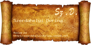 Szerdahelyi Dorina névjegykártya